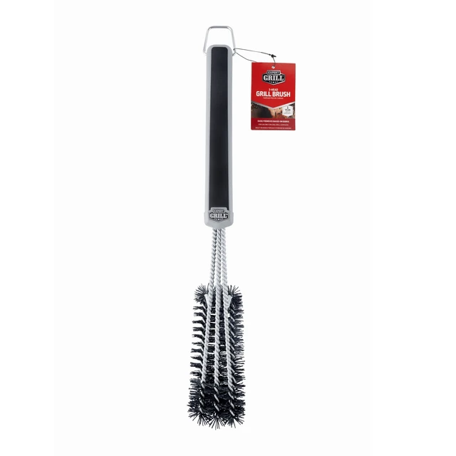 Alt view image 2 of 7 - Expert Grill 3-Head Grill Brush, Stainless Steel and Nylon, Gray