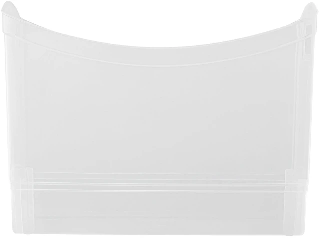 Alt view image 4 of 6 - Mainstays 12 Qt Clear Plastic Storage Bin with Carrying Handles, Narrow Rectangular Organizer for Pantry, Closet, Cabinet and Shelf Storage