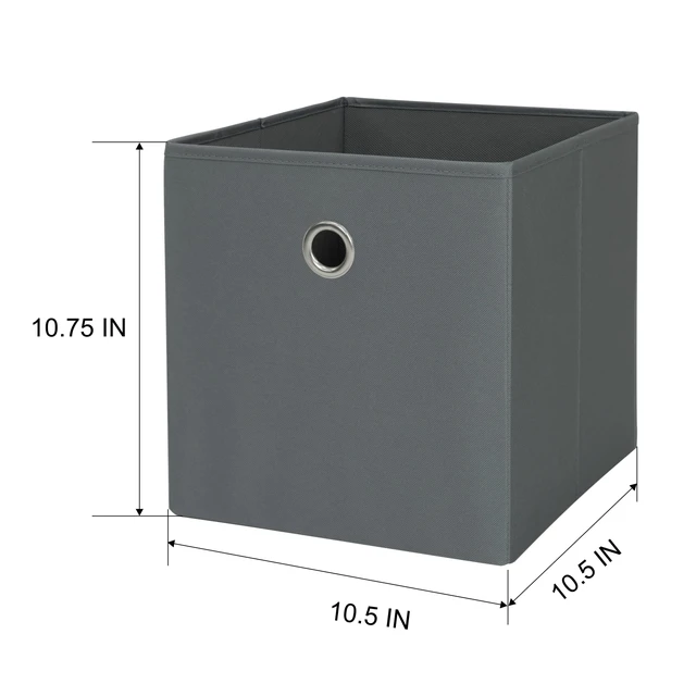 Alt view image 6 of 6 - Mainstays Collapsible Fabric Cube Storage Bin, Soothing Grey