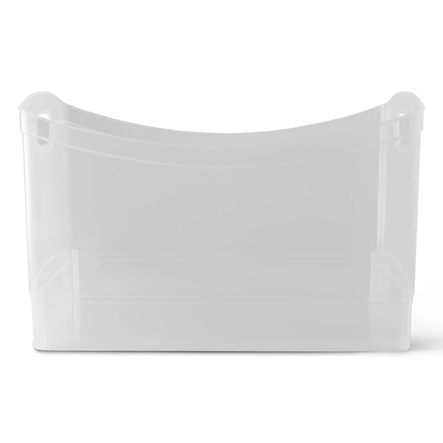 Alt view image 4 of 6 - Mainstays Utility Storage Organizer Bin, 15in x 10in x 9.5in, Clear Plastic, Built-In Handles