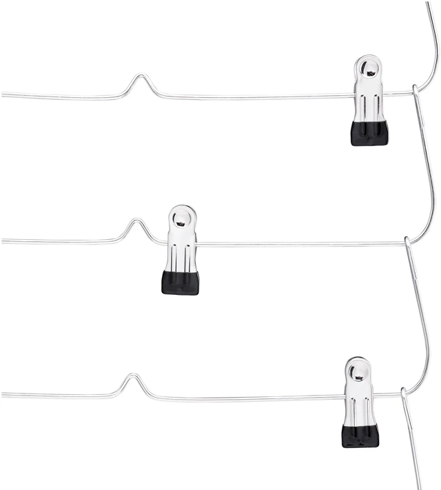 Alt view image 2 of 6 - Mainstays 6-Tier Space-Saving Chrome Metal Pant & Skirt Hanger