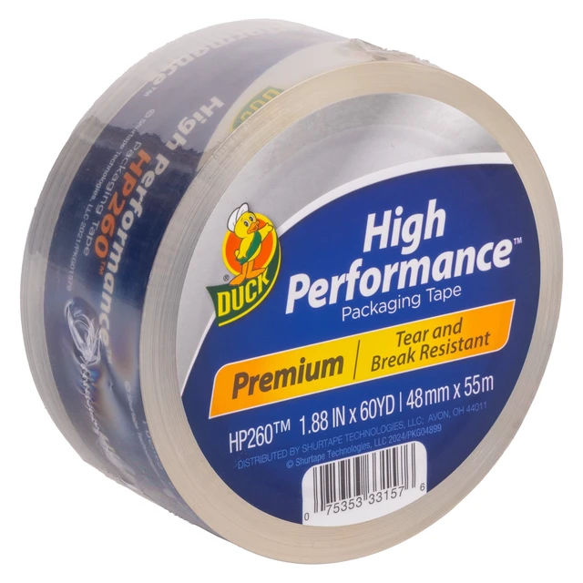 Alt view image 3 of 4 - Duck High Performance Packing Tape, 1.88in x 60yd, Clear, 1 Refill Roll