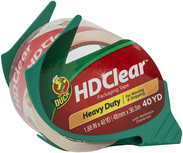 Main image of Duck Brand HD Clear Heavy Duty Acrylic Packing Tape, 1.88in x 40yd
