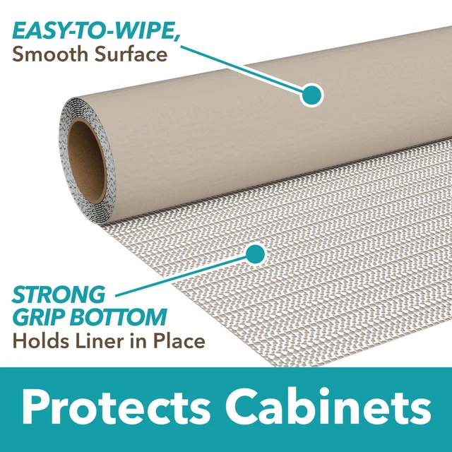 Alt view image 4 of 5 - EasyLiner Smooth Top Shelf Liner, Grey Subtle, 12" x 10', 1 Roll