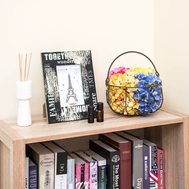 Alt view image 2 of 6 - Mainstays Brown Chicken Wire Storage Basket with Moveable Handle, 4.5in H x 8.375in D