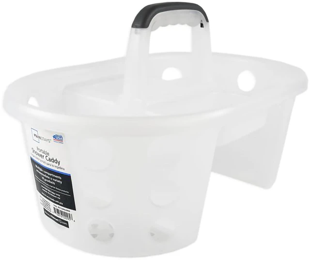 Main image of Mainstays Portable Shower Caddy Frosty White Plastic