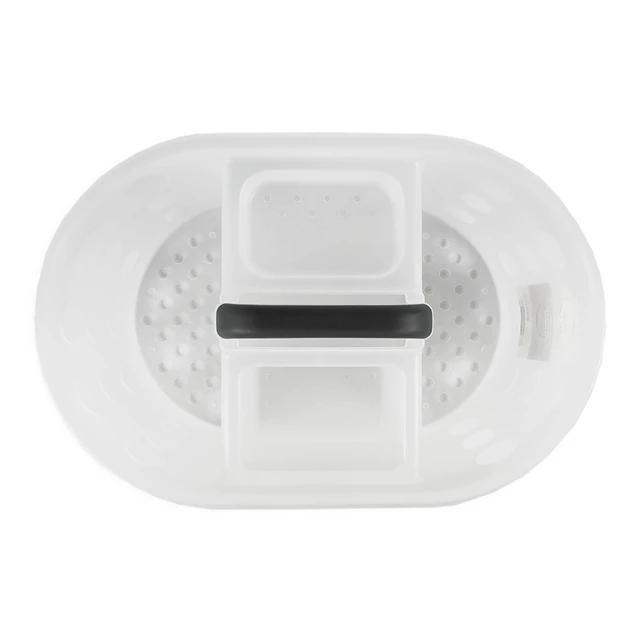 Alt view image 3 of 6 - Mainstays Portable Shower Caddy Frosty White Plastic