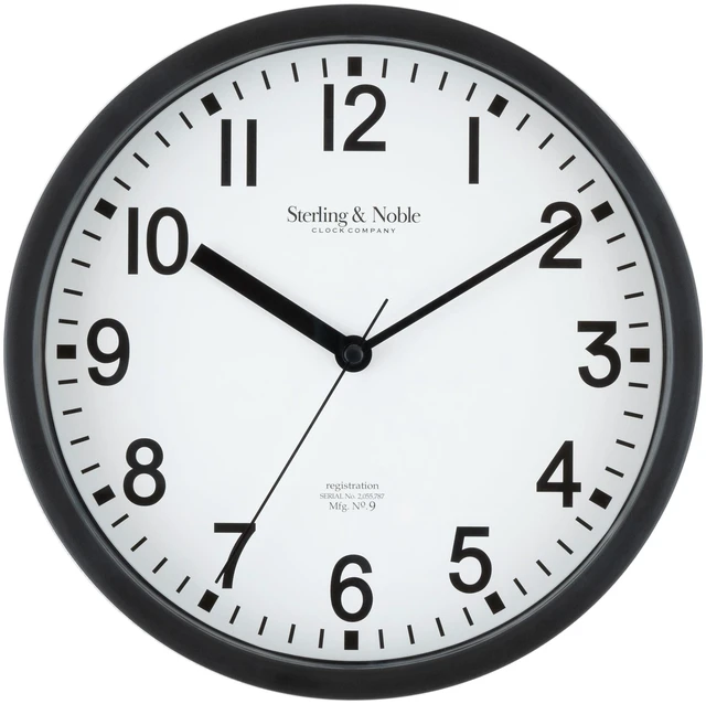 Main image of Mainstays Basic Indoor 8.78-Inch Black Analog Round Wall Clock