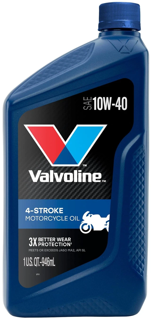 Main image of Valvoline 10W-40 Conventional 4-Stroke Motorcycle Oil, 1 Quart