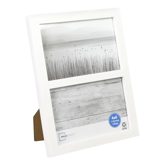 Alt view image 3 of 7 - Mainstays Linear Picture Frame for Two 4x6 Photos, White
