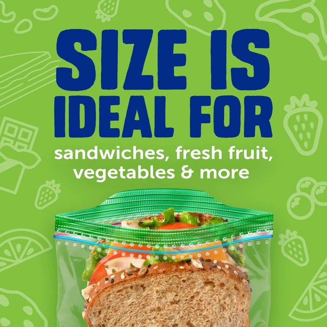 Alt view image 4 of 6 - Ziploc Sandwich and Snack Bags, 105 Count, Easy Open and Close, Food Storage