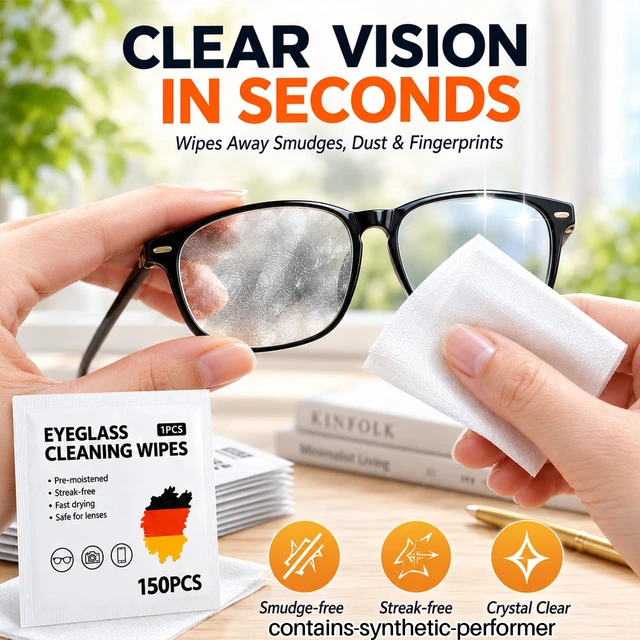 Alt view image 5 of 7 - 150 Count Wrapped Lens Cleaning Wipes for Eyeglasses, Screens, Cameras