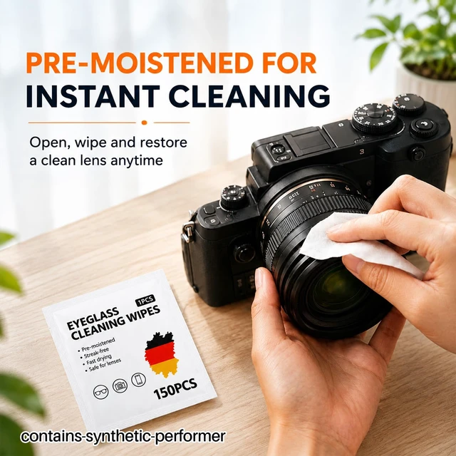 Alt view image 3 of 7 - 150 Count Wrapped Lens Cleaning Wipes for Eyeglasses, Screens, Cameras