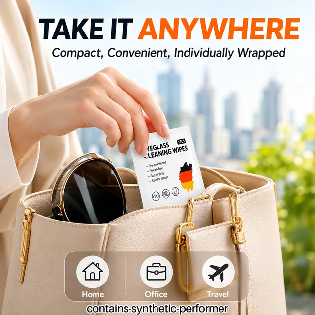 Alt view image 4 of 7 - 150 Count Wrapped Lens Cleaning Wipes for Eyeglasses, Screens, Cameras