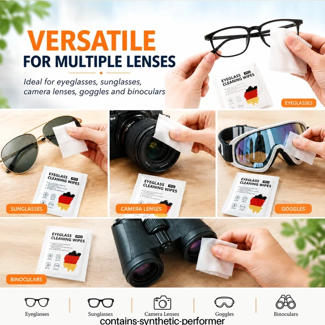 Alt view image 6 of 7 - 150 Count Wrapped Lens Cleaning Wipes for Eyeglasses, Screens, Cameras
