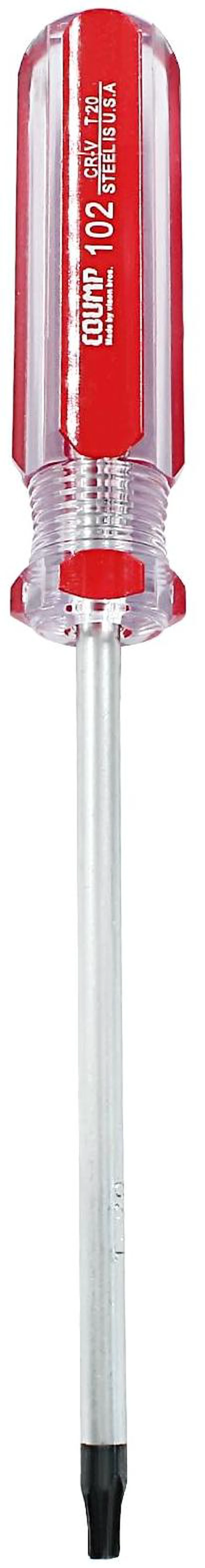 Main image of T20 Security Torx Magnetic Screwdriver 7in Cr-V Red Handle