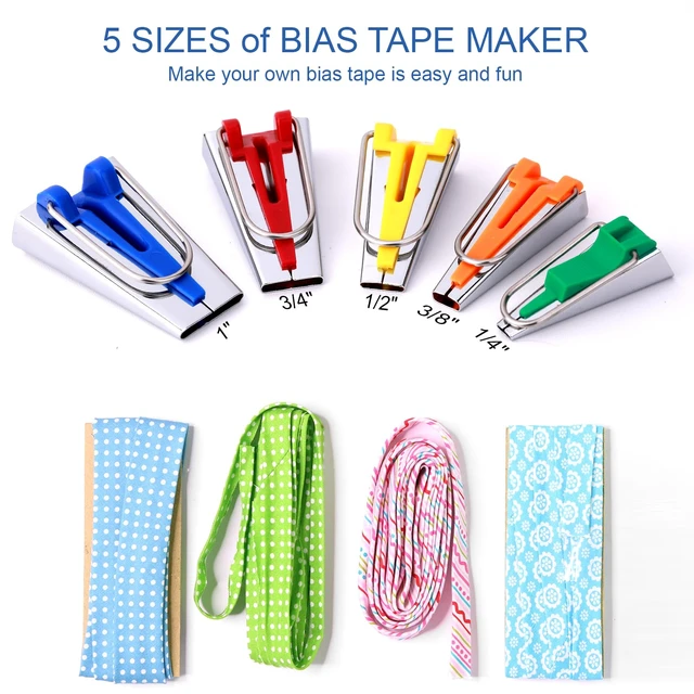Alt view image 4 of 5 - 5 Sizes Bias Tape Maker, Upgraded Quilt Binding Tool for Sewing Quilting