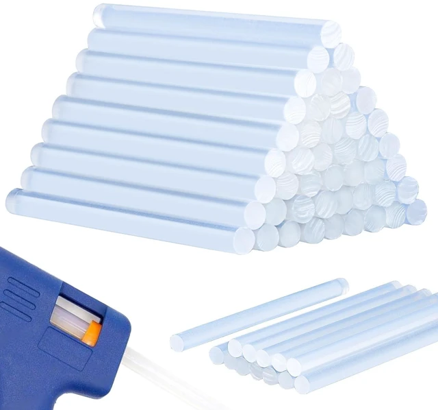 Main image of MAQIHAN 50PCS Mini Clear Hot Glue Sticks for Crafting