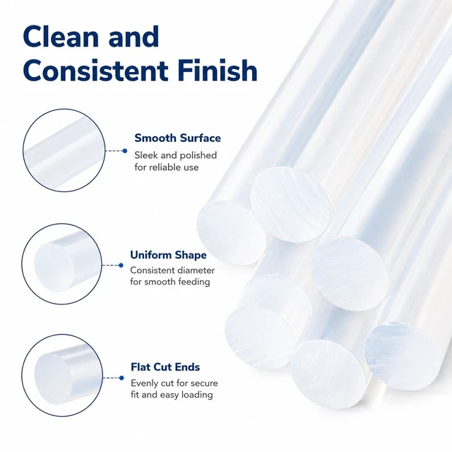 Alt view image 3 of 6 - MAQIHAN 50PCS Mini Clear Hot Glue Sticks for Crafting