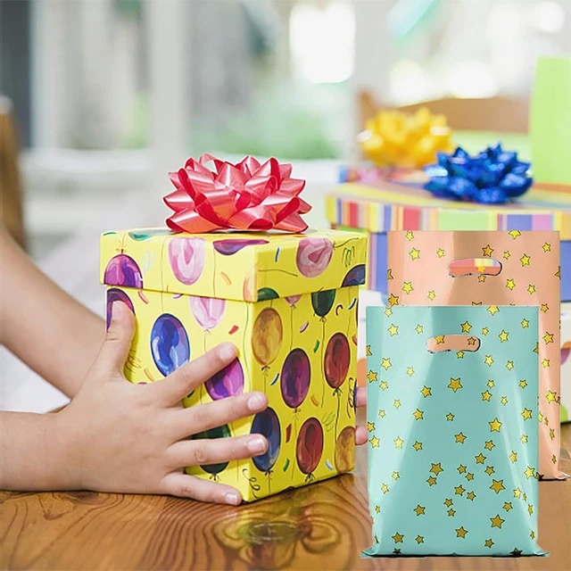 Alt view image 4 of 7 - 25PCS Party Favor Gift Bags 5 Colors with Star Pattern
