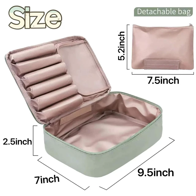Alt view image 6 of 7 - Queboom Travel Makeup Toiletry Bag for Women & Men, Green