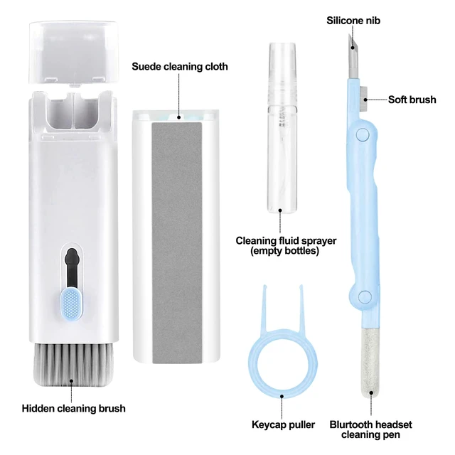 Alt view image 6 of 6 - 7-in-1 Electronic Cleaner Kit for Monitor, Cell Phone, Headset, Lego, Laptop Camera Lens (Blue)
