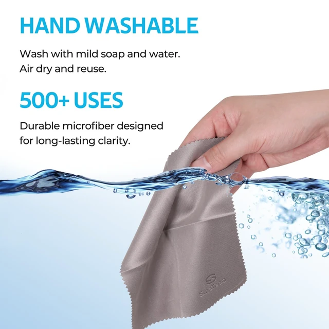 Alt view image 6 of 6 - 12 Pack Microfiber Lens Cleaning Cloths, Ultra-Soft, Scratch-Free for Eyeglasses, Screens & Cameras, 76in, Assorted Colors