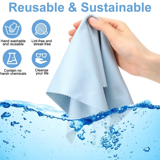 Alt view image 6 of 6 - Frienda 12 Pack Large Glass Cleaning Cloths, 6 Colors