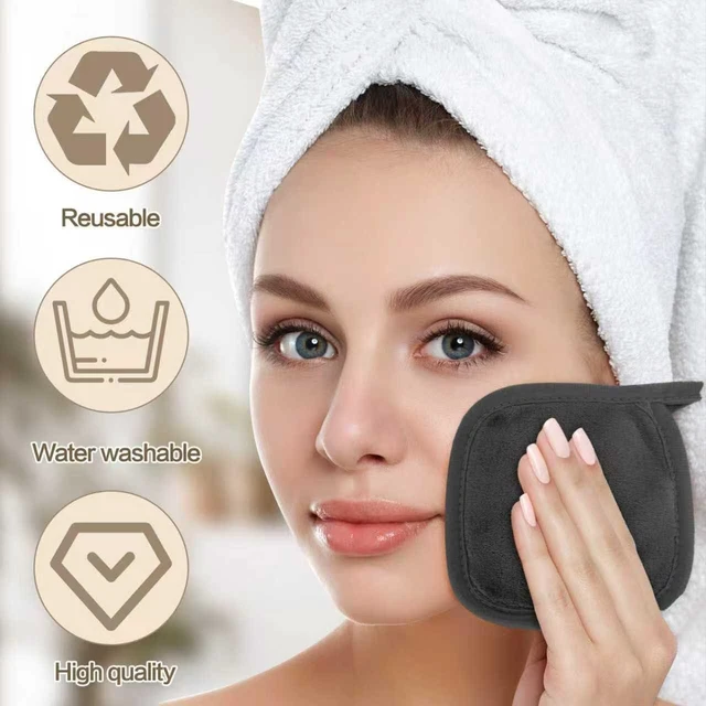 Alt view image 5 of 7 - Puomue Microfiber Makeup Remover Cloth 12 Pack, 6 x 6 Inches, Dark Grey