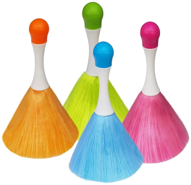 Main image of 4 Pack Small Washable Microfiber Electrostatic Feather Duster Brush, Light Daily Household Dusting Cleaning Supplies for Book, Screen, Car, Furniture, Photo Frames