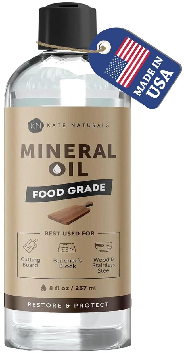 Main image of Kate Naturals Mineral Oil for Wood Cutting Board Food Grade Odorless 8oz