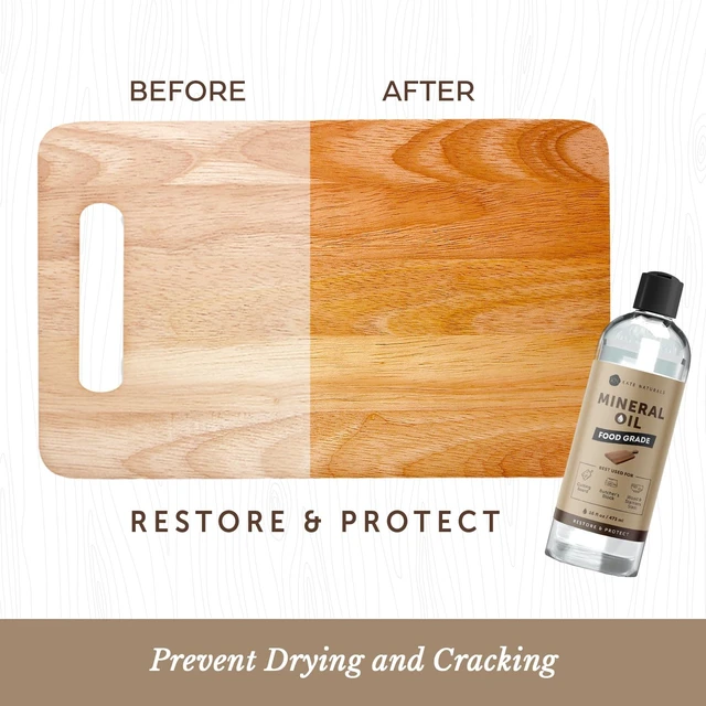 Alt view image 6 of 6 - Kate Naturals Mineral Oil for Wood Cutting Board Food Grade Odorless 8oz