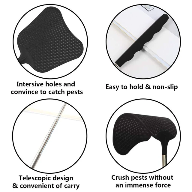 Alt view image 6 of 6 - 2Pack Telescopic Plastic Fly Swatters, Extendable