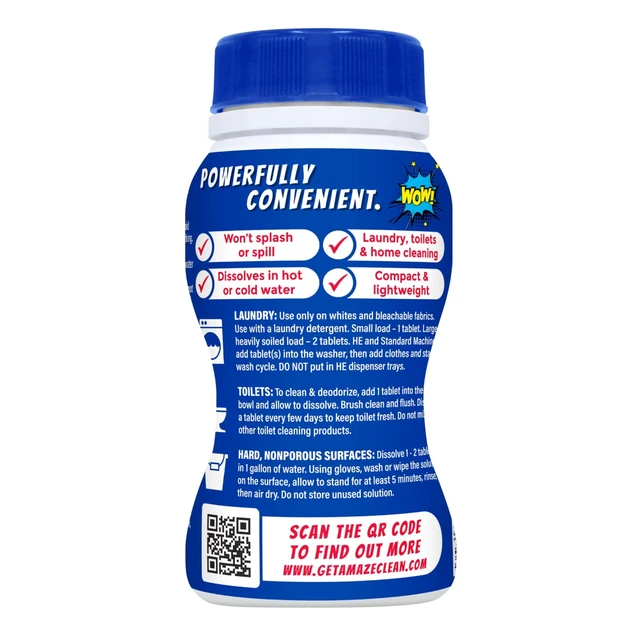 Alt view image 2 of 6 - Ultra Concentrated Bleach Tablets, Original Scent, 32 Tablets - AMAZE