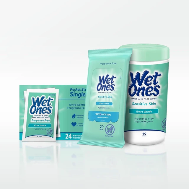 Alt view image 2 of 6 - Wet Ones Sensitive Skin Unscented Hand Wipes, 40 Count Canister (1 Pack)