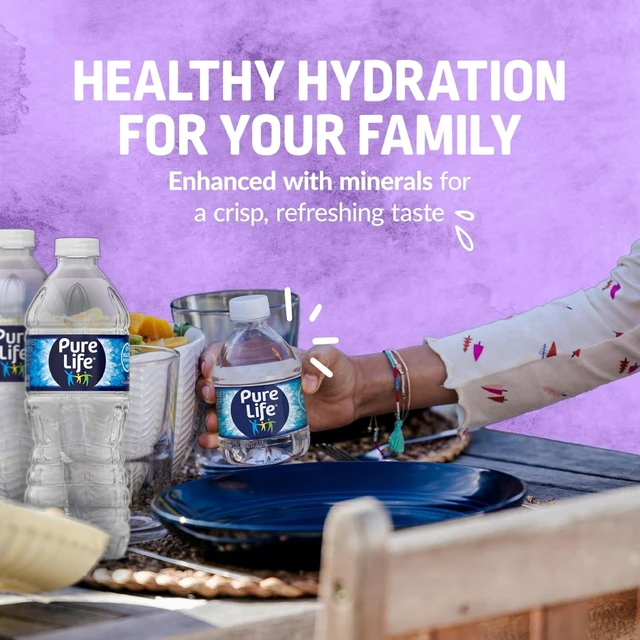 Alt view image 5 of 7 - Pure Life Purified Bottled Water, 15Pack, 16.9Fl Oz