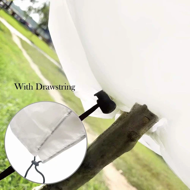Alt view image 4 of 5 - Agfabric Freeze Cloth 96"x84" 0.9oz Winter Plant Cover Drawstring Bag Shrub Jacket Season Extension, White