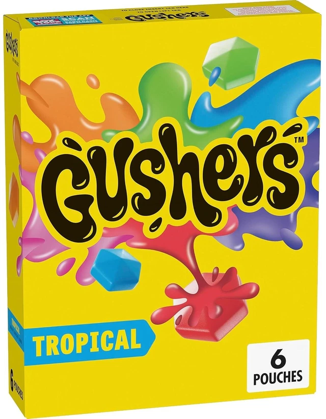 Main image of Gushers Tropical Fruit Flavored Snacks, 6ct, 4.8oz