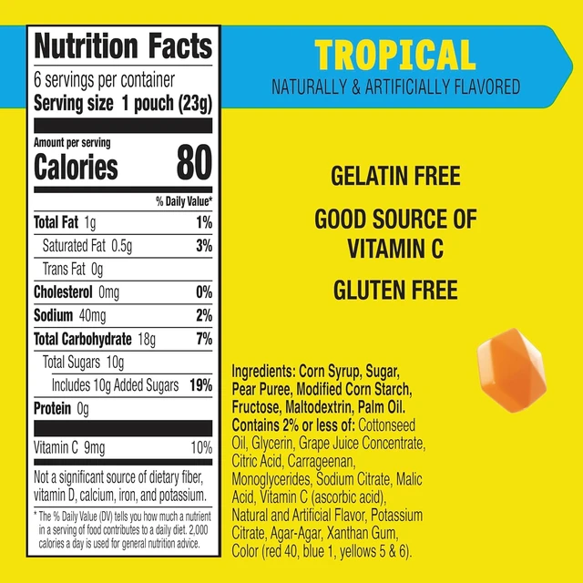 Alt view image 5 of 6 - Gushers Tropical Fruit Flavored Snacks, 6ct, 4.8oz