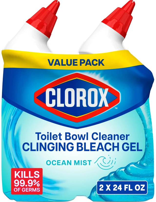 Main image of Clorox Toilet Bowl Cleaner Clinging Bleach Gel Ocean Mist 24 Fl Oz Pack of 2