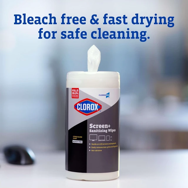 Alt view image 6 of 6 - CloroxPro Disinfecting Wipes For Electronics, Citrus Blend Scent, 75 Ct