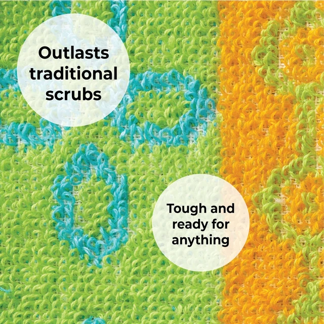 Alt view image 6 of 6 - Skoy Scrub 4-Pack Reusable Non-Scratching Dish Scrubber, Dishwasher Safe, Assorted Colors and Designs