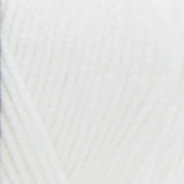 Alt view image 3 of 3 - Red Heart Super Saver 4 Medium Acrylic Yarn, White, 7oz/198g, 364 Yards