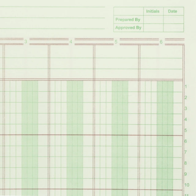 Alt view image 3 of 6 - Norcom Columnar Ledger Pad, 6 Columns, 8.5" x 11", Letter Size, 50 Sheets
