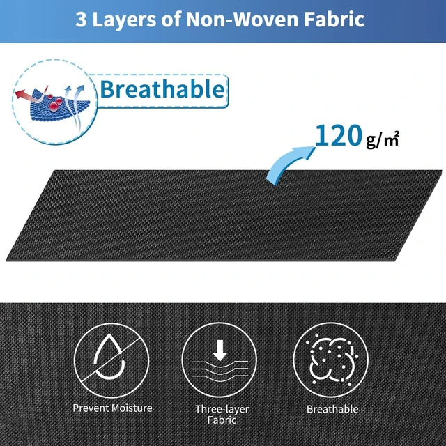 Alt view image 4 of 7 - Blanket Storage Bags 120L for Comforter Clothes Bedding 2 Pack Black | Breathable 100 gsm Fabric, Clear PVC Window, Heavy-Duty Metal Zipper, 2 Reinforced Handles, Foldable for Closet Storage