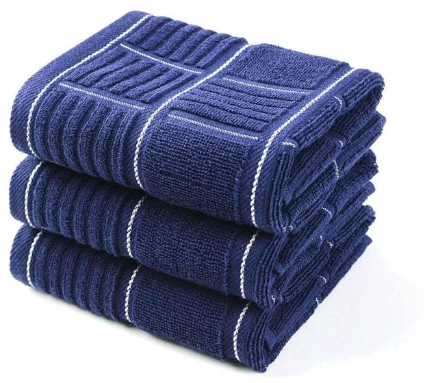 Main image of ViewSonic 100% Cotton Kitchen Towels, Absorbent Dish Towels with Hanging Loop, Soft Kitchen Hand Towels for Washing Drying Dishes(16x26, Set of 3, Navy)