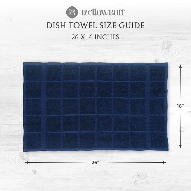 Alt view image 4 of 6 - ViewSonic 100% Cotton Terry Dish Towels for Kitchen, 4 Pack Plain, 16 x26 Inches, Super Soft and Absorbent, Perfect for Cleaning and Dish Washing | Navy Blue Kitchen Towels
