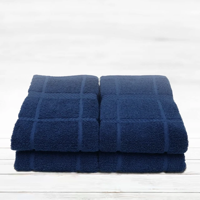 Alt view image 5 of 6 - ViewSonic 100% Cotton Terry Dish Towels for Kitchen, 4 Pack Plain, 16 x26 Inches, Super Soft and Absorbent, Perfect for Cleaning and Dish Washing | Navy Blue Kitchen Towels