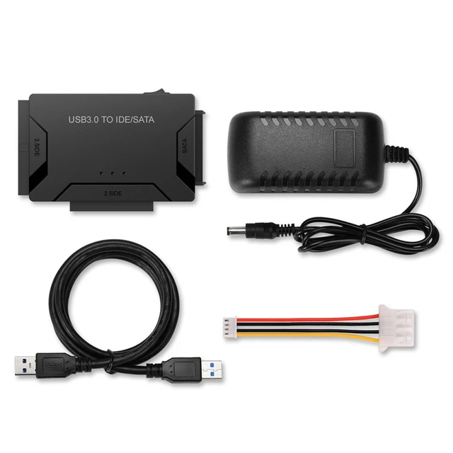 Alt view image 7 of 7 - USB 3.0 to IDE/SATA Converter Hard Drive Adapter with Power Switch for 2.5"/3.5"SATA HDD/SSD & IDE HDD Drives Optical Drive, Support 6TB, Include 12V 2A Power Adapter & USB 3.0 Cable