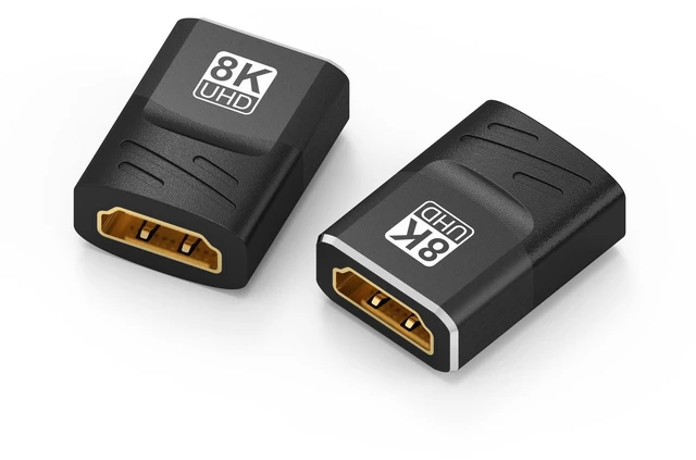 Alt view image 2 of 7 - 8K HDMI Coupler Female to Female HDMI Adapter Gold Plated, 8k HDMI Extension Adapter Connector Support 8K@60Hz & 4K@120Hz for TV Stick Roku Stick Chromecast Xbox PS5 PS4